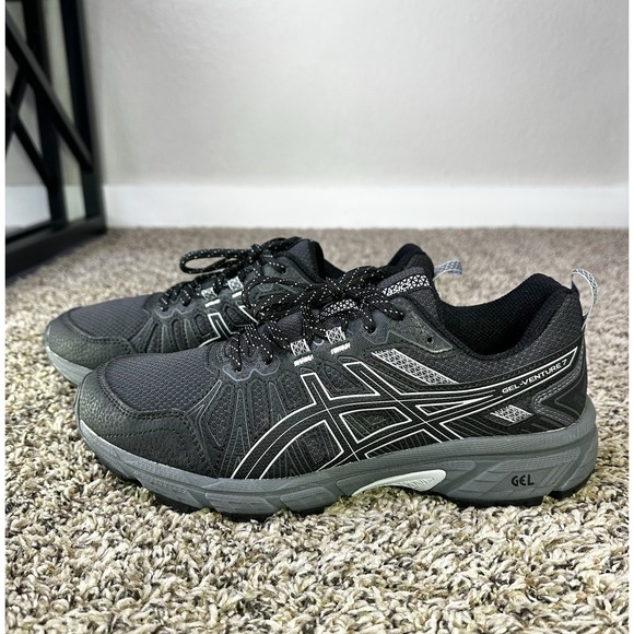 Asics Shoes - ASICS Gel Venture 7 Women's Sz 10 Black Gray Running Shoe Jogging Mesh 1012A477